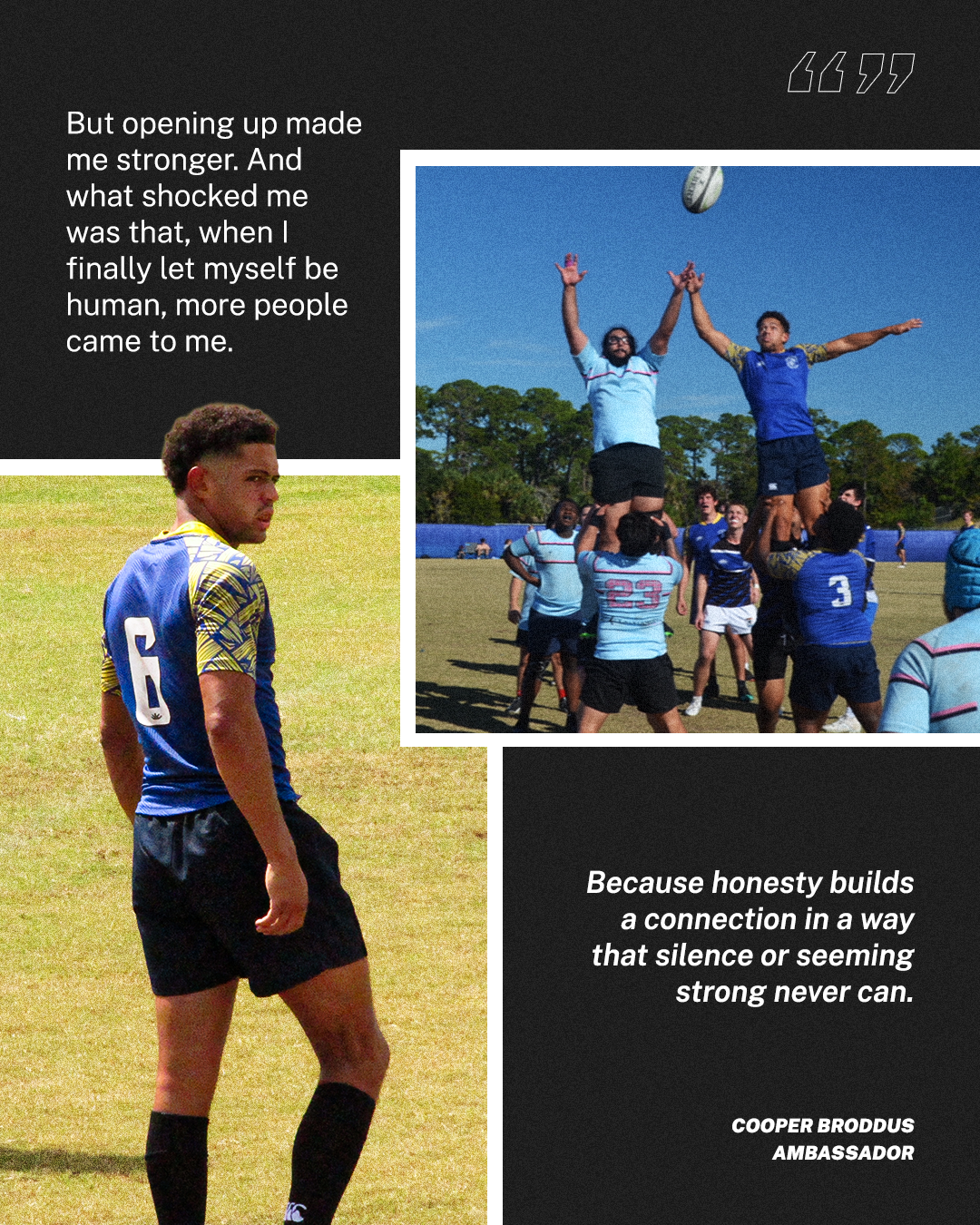 Cooper Broddus graphic about honesty building strength